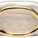 Acrylic Clutch Purse for Women Classic Round Acrylic Evening Handbag Vintage Metal Handlebars Bag for Wedding Party Prom