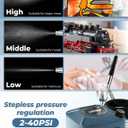 Airbrush Kit with Compressor, Dual Action 10.5L/min Auto Stop Airbrush Set, 0.2/0.3/0.5mm Nozzles 7cc Cup, 12V DC Plug-in Air Brush for Nails Makeup Model Painting Tattoo Blue