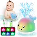 Bath Toys for Babies 6-12 Months - Water Table Accessories Pool Toys for Toddlers 1-3 - Light Up Whale Bath Toy Sprinkler - Bathtub Bathtime Fountain Baby Shower Toy 1st Birthday Girls Boys Gifts (Blue)