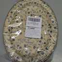 50PCS Oval Disposable Paper Plates, 9" x 10.5" Everyday Disposable Plates, Floral Dinner Plate Microwave-Safe, Soak-Proof, Biodegradable Eco-Friendly Paper Platters For Daily Use & Party