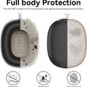 Silicone Case Cover for AirPods Max Headphones, Ear Pad Case Cover/Ear Cups Cover/Headband Cover for AirPods Max 2/1 (2026/2024/2020)(USB-C/Lightning), Silicone Accessories for Apple AirPod Max, Black