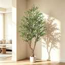 Suntee Olive Tree Artificial Indoor 7ft, Tall Faux Olive Tree with Large Olive Branches and Realistic Fruits, Fake Floor Plant Artificial Plants Indoor for Home Office Living Room Decor