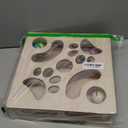 Cat Interactive Box Puzzle Toy with 3 Small Balls and 1 Bell Indoor Hunting Exercise Toy for Kittens Natural Wood Material