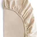 mushie Stretchy & Soft Crib Sheet | Fitted 28" x 52" (Fog)