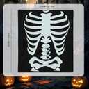 Halloween Chair Covers, Skeleton and Spider Design Chair Back Decor for Party, Halloween Home Decorations, Set of 4