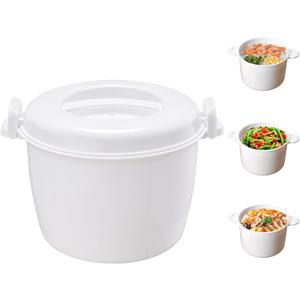 Microwave Rice Cooker - Non-Stick Microwave Steamer, BPA-Free 1.8L or 2.6L Container Perfect for Small Kitchens, Dorms, Singles & Quick Meals (1.8L)