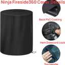 Cover for Ninja Fireside360-Heavy-duty 600D Oxford with PVC Coating,Waterproof and UV-resistant,Custome Size for Fireside360 Fire Pit