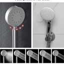 Shower Head with Handheld Combo 10" Chrome High Pressure Rain Shower Head 11" Adjustable Extension Arm and 5 Settings Adjustable SUS 304 Handheld Showers with 59" Hose, 2-in-1 Shower Holder