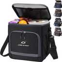 Maelstrom Lunch Box for Men,Insulated Lunch Bag Women/Men,Leakproof Lunch Cooler Bag, Lunch Tote Bag (1.Single-Layer (15L/24cans), 1.Single Layer - Black)