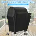 Utheer Grill Cover for Weber Searwood 600 Pellet Grill, Heavy Duty 600D Waterproof Fabric Grill Cover for Weber 3400145, Black