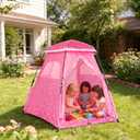 Princess Pop-up Play Tent for Girls: 78"x66" Large Playhouse Castle for Kids Indoor & Outdoor (Pink)