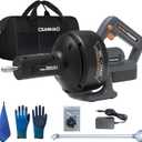 Electric Drain Auger 25ft Cordless Drain Cleaner machine auto feed plumbing snake for kitchen sink, showers, toilet et. 3/4-2" Pipe drain clog (Upgraded)