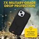 OtterBox Defender MagSafe Case for iPhone 17e, 16e, iPhone 15, iPhone 14, iPhone 13 7X Military-Grade Drop Protection, Rugged Grip Texture, Strap Anchors, Port Covers Non-Retail Packaging Black