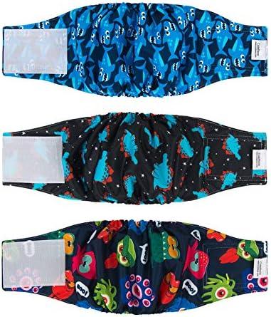 CuteBone Dog Belly Bands for Male Dogs Wraps Washable Doggie Diapers DM07S, S
