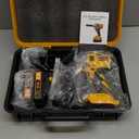 Cordless Impact Wrench 258Ft-lb350N.m, 1/2, 2 Batteries, Pistola de Impacto, with 6 Sockets, Electric Impact Driver for Car Tires and Home YELLOW