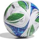 Adidas Unisex-Adult MLS League Nativo Soccer Ball,White/Green/Glory Blue/Solar Blue,4
