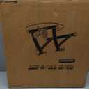 Bike Trainer, Magnetic Bicycle Stationary Stand for Indoor Exercise Riding, 26-29" & 700C Wheels, Quick Release Skewer & Front Wheel Riser Block Included (BK+ THRU AXLE)