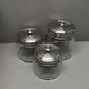 Anchor Hocking Montana Glass Jars with Fresh Sealed Lids, Brushed Metal, 96 oz, 64 oz, 32 oz (Set of 3)