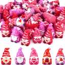 AceOrbit 50 Pcs Mini Valentine's Day Gnome Figurine Heart Miniature Resin Gnomes Decor Tiny Dwarf Gnomes Gifts for Women Anniversary Bride Show Wedding Decorations Garden Ornament to Hide