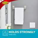 Command Towel Bar with Water Resistant Strips, Organize Your Bathroom, Easy to Open Packaging