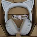 Razer Kraken Kitty V2 BT Wireless RGB Headset: Chroma RGB Kitty Ears & Earcups - Bluetooth 5.2-40 mm Drivers - Noise-Cancelling Mics - Lightweight - 40 Hr Battery w/Type C Charging - White