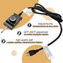 Adjustable Thermostat Controller Probe Cord for Masterbuilt Analog Electric Smokers, Thermostat Control with Power Cord Replacement Parts for Most Electric Smoker and Grills Heating Element