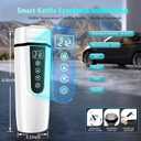 Car Electric Kettle for Travel : FVPE 12V/24V Small Electric Water Kettle, Multi-Temp Control 400 mL Portable Car Water Boiler for Brewing Coffee Tea,LCD Display 304 Stainless Steel Truck Heating Cup