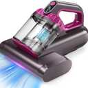 BYHUME Mattress Vacuum Cleaner, 17Kpa 650W Bed Vacuum Cleaner, 273nm UV-C Light & Ultrasonic 145°F Heating, 80000 RPM/Min Brushroll Rotation, Wide Suction Port for Pillows Cribs Sofa, Black Corded