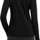 baleaf Women's Thermal Tops Long Sleeve Fleece Running Shirts Thumbhole Cold Weather Winter Gear Workout Base Layer (Black), Size X-Small
