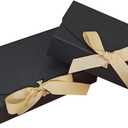 SULALIN 25 Pack Small Paper Boxes For Gifts With Lids And Ribbon,7x4.7x1.6 In Bridesmaid Boxes For Proposal, Kraft Gift Wrap Boxes For Present,Cajitas Para Regalos (black)