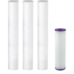 Aquasana 20 Inch Pre-Filter Replacement 3-Pack and Post-Filter Bundle