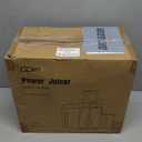 Qcen Juicer Machine, 800W Centrifugal Juicer Extractor with Wide Mouth 3 Feed Chute for Fruit Vegetable, Easy to Clean, Stainless Steel, BPA-free (Black)