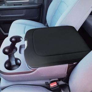 Zxiaochun Center Console Cover Compatible with 2013-2018 Dodge Ram 1500/2500/3500 and 2013-2024 Ram 1500/2500/3500 Classic Models, Armrest Lid Soft Cozy Protective Cover(Neoprene)