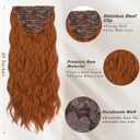 BARSDAR Ginger Copper Clip in Hair Extensions - 20 Inch 5PCs Full Head Wavy Clip in Hair Extensions for Women - Voluminous Thick Soft Synthetic Hairpieces Daily Party Halloween- Ginger Copper