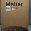 Malier Metal Freestanding Dog Gate, 32'' Height Outdoor Indoor Dog Fences, Extra Wide Foldable Puppy Gate for Stairs (Black, 2 Panels 40''W  32''H)