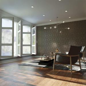 11 3/8"W X 11 3/8"H Small Jamestown Decorative Fretwork Wood Wall Panels, Red Oak