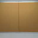 Board2by Cork Board Bulletin Board 36 x 48, Silver Aluminium Framed 4x3 Corkboard, Foldable Office Board for Wall, Large Wall Mounted Notice Pin Board with 36 Push Pins for School, Home & Office