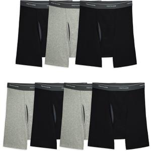 Fruit of the Loom Men's Coolzone Boxer Briefs, Moisture Wicking & Breathable, Assorted Color Multipacks (Large, 7 Pack - Black/Gray)