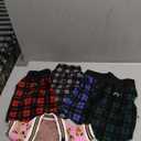 Rbenxia Buffalo Plaid Dog Sweaters with Leash Ring - Soft Fleece Vest Jacket Pet Clothes Winter Outfits for Small Puppy Cat Pets (Medium)