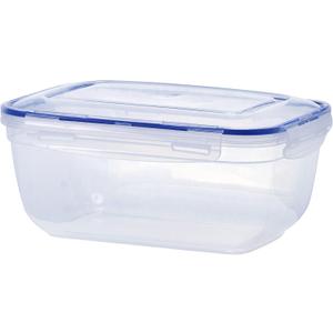 Superior Large Plastic Food Storage Container with airtight Lid for Pantry, Fridge- 10 Cup, 80 Oz- BPA Free, Leakproof Sealed Container- Microwave, Dishwasher and Freezer Safe (Clear)
