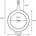 Lodge Seasoned Cast Iron Skillet - PFAS-Free, Non-Toxic Cookware - Use with an Oven, Stove, Grill, or Campfire - Naturally Non-Stick & Oven Safe - 10.25 Inches