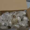 Deekin 24 Pcs Christmas Tree Glass Ornaments Set Mini Vintage Christmas Tree Decoration Xmas Rustic Hanging Glass Ornaments with Loop for Holiday Party Decor, 3 Styles(Silver)