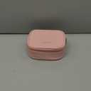 Mini Makeup Bag with Led Mirror, Small Travel Make up Bag 3 Light Modes Adjustable Brightness, for Women Organizer Cosmetic Bag, Portable Travel Train Toiletry Bag, for Pool Parties Work Touch-Ups (Pink)