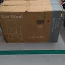 Sweetcrispy Counter Height Bar Stools Set of 2, 30 inch Height Stool Faux Leather Barstools with Back, Armless Kitchen Island Countertop Comfortable Modern Chairs with Metal Legs - Brown