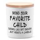 Canldes Gifts for Mom from Daughter or Son Unique Mothers Day Christmas Birthday Gifts for Mom Novelty Being Your Favorite Child Lavender Scented Soy Candle