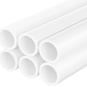 6 Pcs 3/4 Inch SCH40 PVC Pipe, 17 Inch White Furniture Grade PVC Pipes, Fits Standard 3/4 Inch PVC Fittings with 1.05 Inch OD, Easy to Cut for DIY Frames, Greenhouse, Garden and Workshop