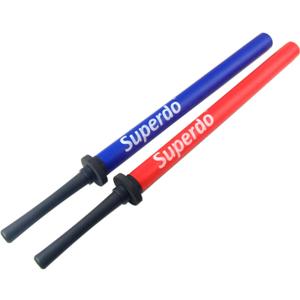 Superdo Foam Sword Practice Swords Sparring Training Stick (Double Pack) (red-blue)