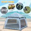 Baby Playpen Pop-up Tent - Outdoor & Indoor Play Tent for Beach with Canopy Travel Bag Portable Play Yard for Babies & Toddlers (Ocean)