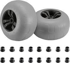 Beach Balloon Wheels, 13" Flat-Free Solid PU Beach Cart Tires Replacement Big Sand Wheels for Beach Buggy, Kayak Trolley, Canoe Cart, Rolling Walker, Garden Cart, Wheelchair & Buggy, 2-Pack