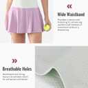 Cosmolle Womens Tennis Skirts High Waisted Tummy Control Pleated Golf Skorts with Shorts Pockets for Workout, Pickleball (L)